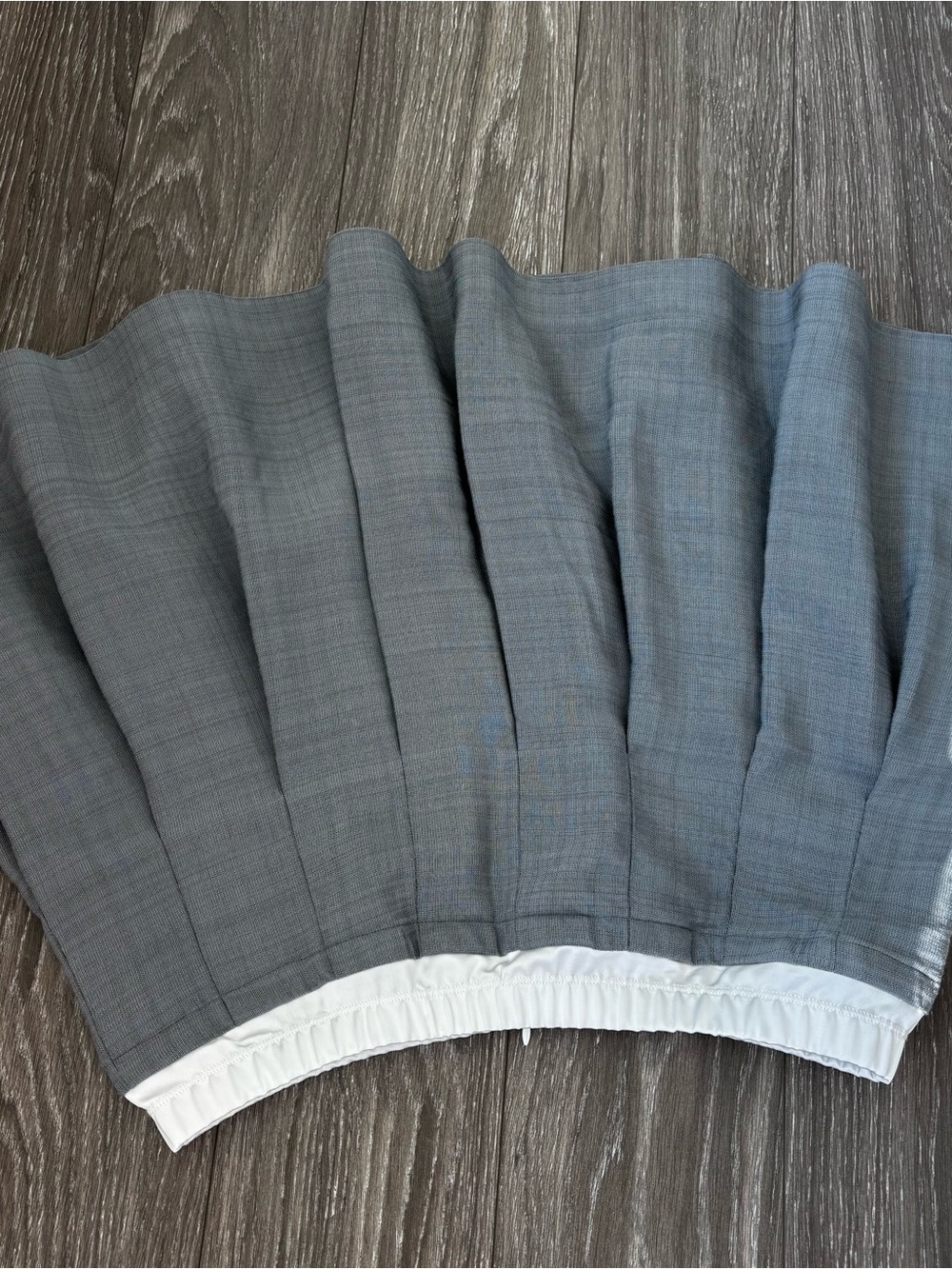 Sandro Gray Pleated Circle Skater Skirt with White Waistband - Picture 6 of 6